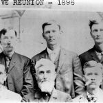 Early white settlers to now-Southlake included Jarrett Foster, seated center, moved to the Dove community with his father, Ambrose, and is buried in Lonesome Dove cemetery. His headstone reads, "Last survivor of the first settlers of Missouri Colony…" 1896. Tarrant County College Dist Archives