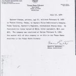Spencer Graham's civil war service was verified in this letter dated 1944 and signed by the Texas State Library archivist. Courtesy Shivers family