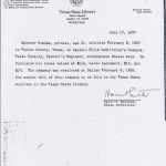 Spencer Graham's civil war service was verified in this letter dated 1944 and signed by the Texas State Library archivist. Courtesy Shivers family