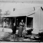 Fannie Cate and her son, Stephen Milton, in front of their Dove community house. Courtesy of Tarrant County College District Archive, Fort Worth, Texas