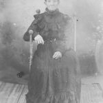 Spencer Graham's widow, Martha Ann Reynolds Graham, in her later years. She remained in the Dove community after her husband's death in 1906 and is buried in an unmarked grave next to his in Hood cemetery. Courtesy Shivers family