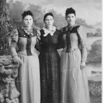 Mary Hemphill, age 15, stands between her sisters, Maria and Eveline, circa 1879. SHS archives