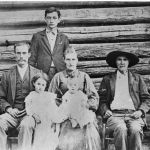 Sarah Wilkinson Castleberry, pictured with her husband, children and father-in-law, was the daughter of Benjamin and Nancy Austin Wilkinson. Courtesy of Tarrant County College Archives, Ft. Worth, Texas