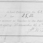 Sams School pay voucher dated December 5, 1879. Courtesy Shivers family