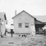 L. N. Bailey family members (l-r) Mettie, Alno, Eunice, and L. N. on the family homestead in the White's Chapel community, circa late 1920s. Courtesy of Shivers family