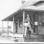 Alno Bailey Shivers is pictured here in a 1930s photo with a note on the back that reads, "On a visit to the old home place." Alno and Claude had moved from the Dove community to Fort Worth a few years earlier. Courtesy of Shivers family