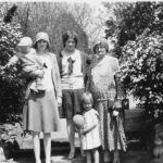 Alno Shivers, holding her son, Jeroll, is standing next to her sister-in-law, Mable Shivers Lively and young daughter, Bernie, with Ora Graham Shivers at the far right, circa 1929. Courtesy of Shivers family