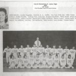 Dragon football began in 1959 but the team didn't have uniforms until the next year when this picture was taken. Courtesy of CISD