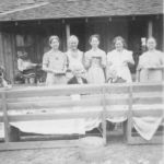 The farmhouse where Tate and Haire family members are gathered in this 1940s picture sat on FM1709 between Shady Oaks and Peytonville. Courtesy of Stacy family