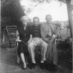 Fred Joyce celebrates his college graduation with his parents, Versie Ola Foster and Cloyce Patrick Joyce. Joyce family members settled here in 1852. Courtesy of Joyce family