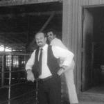 Brothers Bill and Bobby Jones at Grapevine Auction Barn in present-day Southlake, circa late 1970s. Courtesy of Jones family