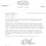 1940-1970img00054 George Gleeson acted on behalf of area petitioners seeking to incorporate the area. His letter dated Sept. 25, 1956 confirms that the town has indeed been incorporated. Courtesy of Gordon family
