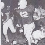 Carroll Dragon football tradition began in 1959 with a team fielded by ninth-graders. Pictured here is a player from the 1972 Carroll Dragons. Courtesy CISD