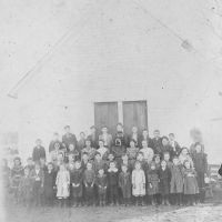 The original Old Union School was built in the 1890s near now-Continental Blvd. and Brumlow Ave. Members of Old Union Primitive Baptist Church held services there. The building burned in 1910. Courtesy of R. E. Smith