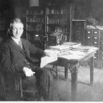 B. Carroll is pictured in his Tarrant County Superintendent of Instruction office in 1920. Courtesy Mary Ann King
