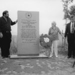 The marker is located on Dove Road east of Texas 114. In attendance at the unveiling was trooper Wheeler's widow, Doris Edwards. Courtesy of City of Southlake