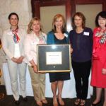 The DAR Molly Corbin Chapter awarded the Southlake Historical Society their 2011 Historic Preservation Award. L-r, councilwoman Laura Hill, DAR member Mary Goodman, SHS vp Connie Cooley, SHS pres. Anita Robeson and chapter regent Laurie Grey Behn. SHS